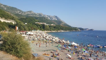 photo of a beautiful panorama view of Bečići is a town in the municipality of Budva, Montenegro.