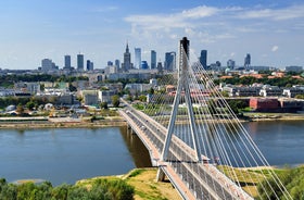 Photo of panoramic aerial view of Kazimierz Dolny, Poland.