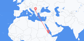 Flyg från Eritrea till Kosovo