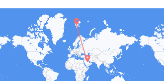 Saudi Arabia to Svalbard & Jan Mayen