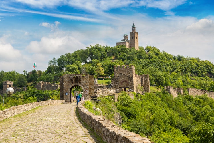 Tsarevets Fortress in Veliko Tarnovo in a beautiful summer day, Bulgaria