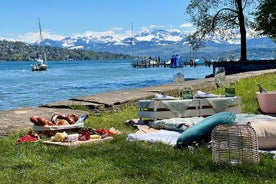 Luxury picnic by Zurich lake