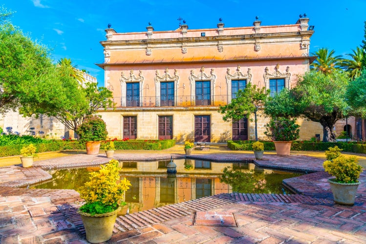 Photo of Garden in front of Villavicencio palace at Jerez de la Frontera in Spain.