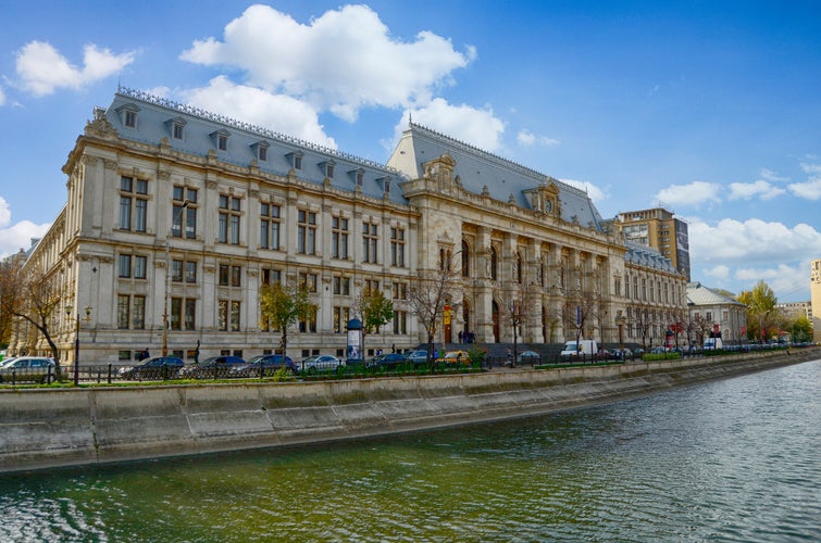 photo of view of Curtea de Apel Bucuresti (Court of Appeal of Bucharest) courthouse in Bucuresti Romania.