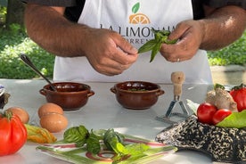 Kochen und essen Sie im Zitronenhain von Sorrent