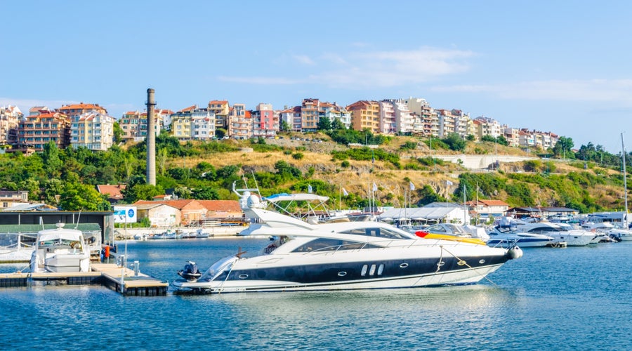 Yacht club in old town Sozopol, Bulgaria