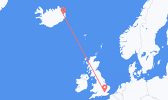 Flights from London to Egilsstaðir