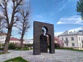 Photo of the beautiful old square in Rzeszow, Poland.