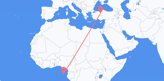 Vols de São Tomé et Príncipe pour la Turquie