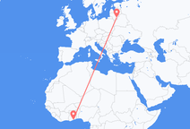 Accra to Vilnius