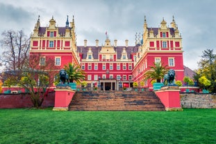 Photo of scenic summer view of the Old Town architecture with Elbe river embankment in Dresden, Saxony, Germany.