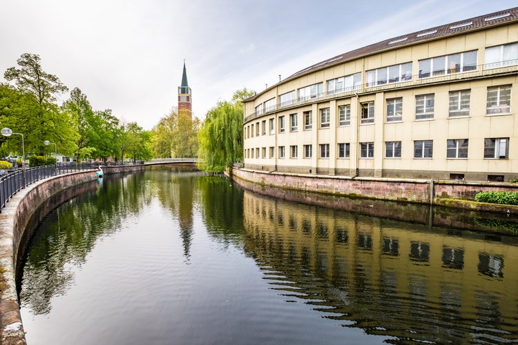 Photo of scenic view over the river Enz in Pforzheim, Germany.