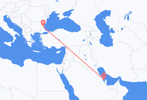 Vluchten van Bahrain Island naar Boergas