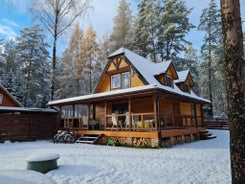 Ferienhaus "BASTEK1" am See mit Kamin & WLAN - Domek Letniskowy BASTEK