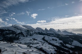 Photo of The Alp Laui near Wildhaus-Alt St. Johann with view of the Saentis and the Wildhuser Schafberg, Toggenburg, Canton of St. Gallen, Switzerland.