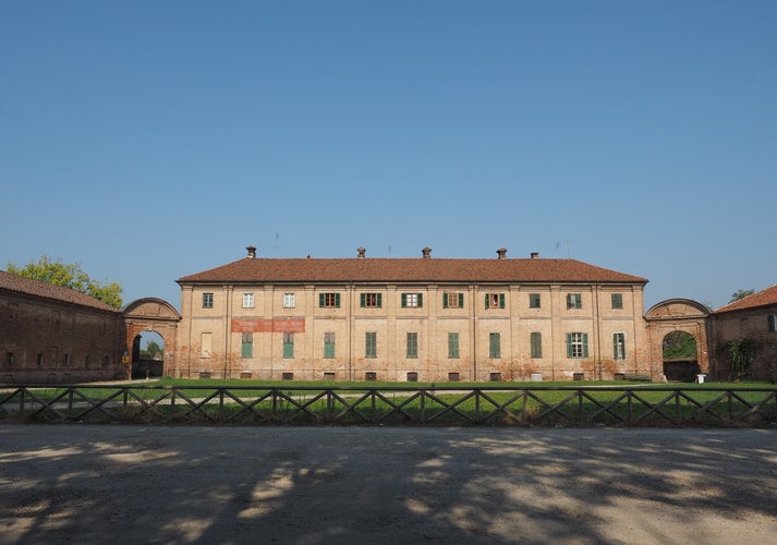 Photo of Palazzina di caccia di Stupinigi (meaning Hunting residence of Stupinigi) royal hunting lodge stables in Nichelino, Italy.