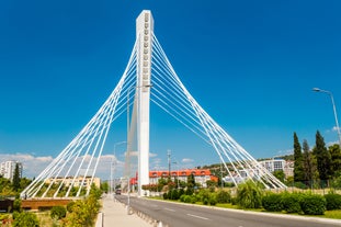 Podgorica milenium bridge in Montenegro.