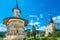 Photo of Sucevita orthodox painted church monastery protected by unesco heritage, Suceava town, Moldavia, Bucovina, Romania.