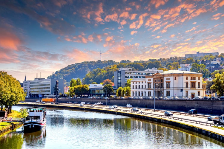 Photo of beautiful landscape of Old city of Saarbrücken, Germany.