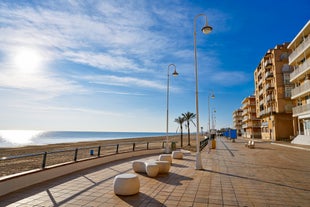 Photo of Altea white village skyline in Alicante at Mediterranean Spain.