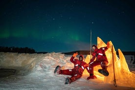 Ísflot í Lapplandi með Norðurljósum