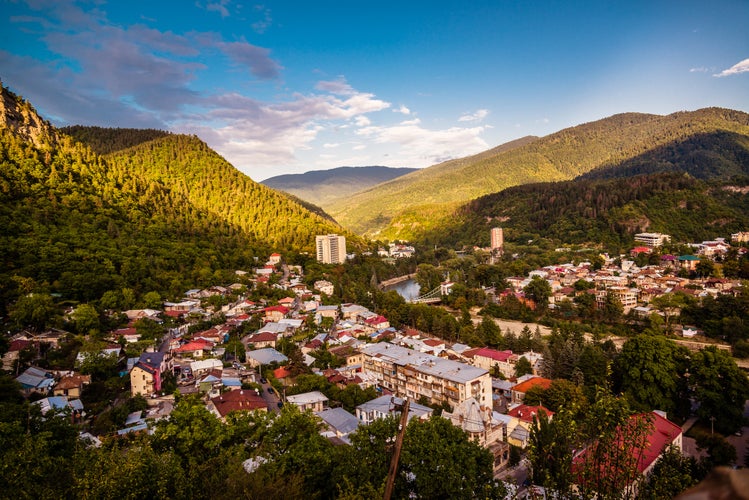 photo of view of Borjomi cityscape, Georgia.