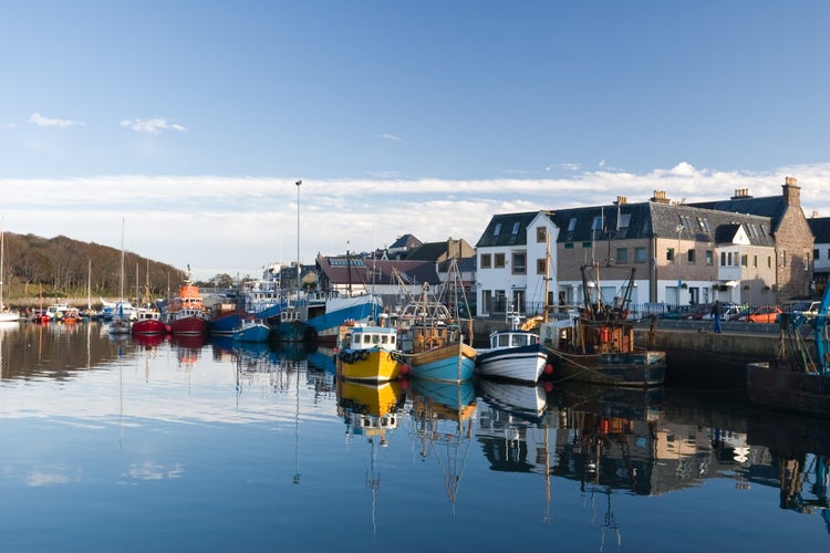 photo of Stornoway Harbor, Isle of Lewis, Scotland.