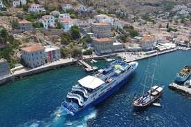 Crucero de un día en las islas Hydra-Poros-Aegina con música en vivo Baile y almuerzo buffet