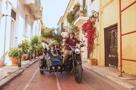 Tour privato VIP dell'Acropoli di Atene e Plaka in un sidecar