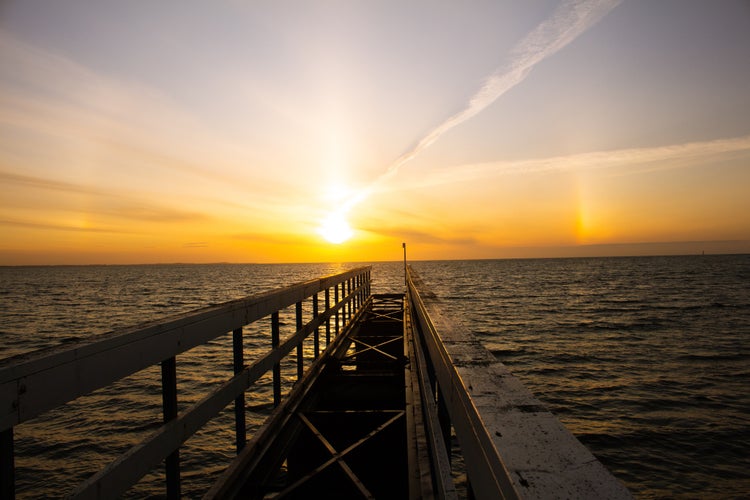 photo of view of Sunset in Höganäs in Skåne.