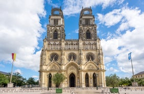 Photo of Tours aerial panoramic view. Tours is a city in the Loire valley of France.