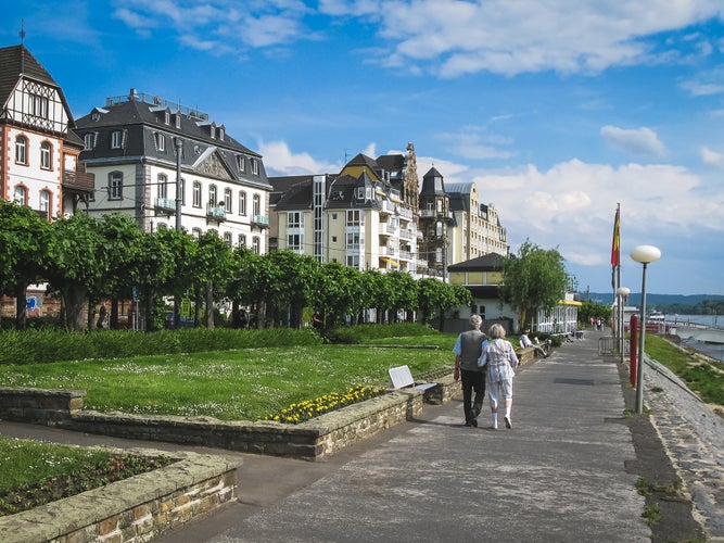 In the centre of Königswinter,Photo of  a town and summer resort in the Rhein-Sieg district, in North Rhine-Westphalia, Germany