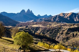 photo of the heights of the Vercors, the marly hills and the valley Val de Drome at Saint Jean De Maurienne in French countryside.