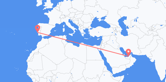 Flugfrá Sameinuðu arabísku furstadæmunumtil Portúgals