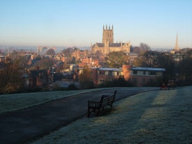 Photo of Worcester Cathedral and the River Severn, Worcester, Worcestershire, England.