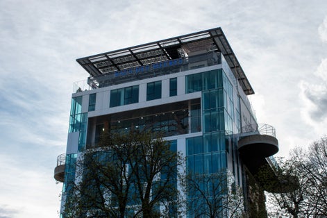 Photo of the enchanting Haus des Meeres public aquarium in Vienna's Esterhazy Park, Austria.