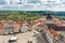 Photo of aerial view of Zizka square in the centre of Tabor in the Southern Czechia.