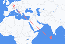 Flyrejser fra Gan, Maldiverne til Zürich, Schweiz