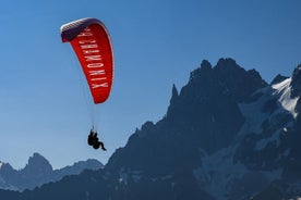 Chamonix, parapente duplo em Planpraz