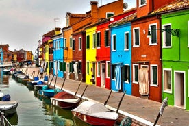 Síðdegis lónsferð Murano, Burano og Torcello