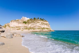 Photo of Sanctuary of Santa Maria dell'Isola symbol of the city of Tropea, Italy.