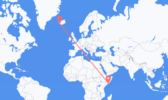 Flights from Mogadishu to Reykjavík