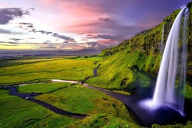 South Coast of Iceland. Black beach, glaсier, waterfalls...