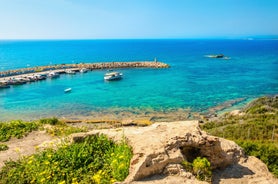 Photo of the seafront and the city of Limassol on a Sunny day, Cyprus.