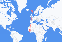 Vols de Monrovia vers Lerwick