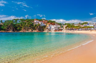 Photo of aerial view of Calella de Palafrugell and Llafranc view (Costa Brava), Catalonia, Spain.