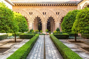 Granada, Andalusia,Spain Europe - Panoramic view of Alhambra.