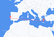 Flyrejser fra Santorini til Lissabon