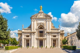 Aerial panoramic cityscape of Rome, Italy, Europe. Roma is the capital of Italy. Cityscape of Rome in summer. Rome roofs view with ancient architecture in Italy. 