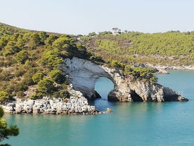 Photo of Vieste and Pizzomunno beach view, Italy.